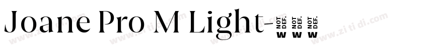 Joane Pro M Light字体转换